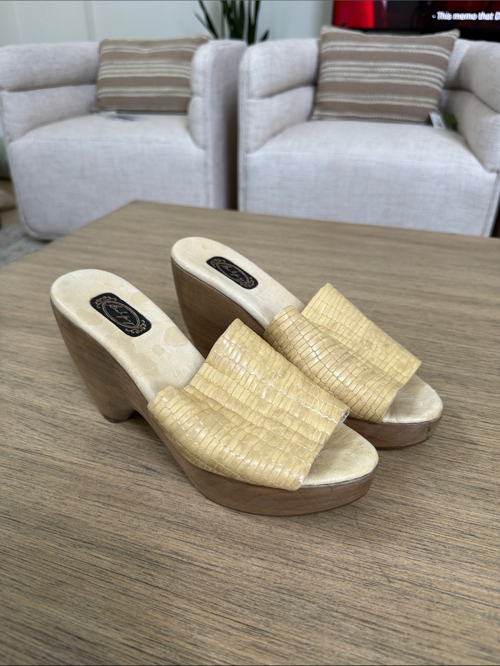 Salpy Cro Slide Wedge Mules